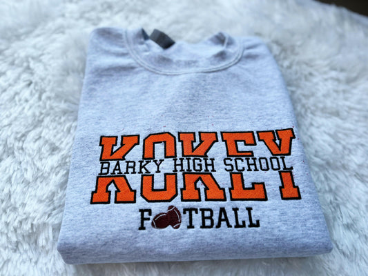 Split Varsity Embroidered Sweatshirt / Graduation Sweatshirt
