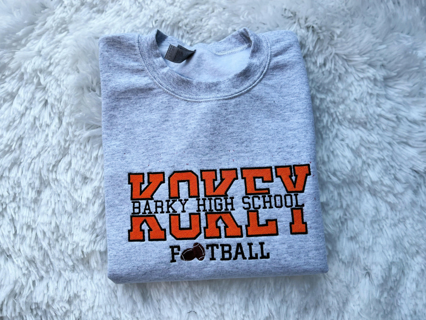 Split Varsity Embroidered Sweatshirt / Graduation Sweatshirt