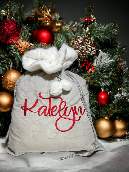 Personalized Velvet Santa Sack