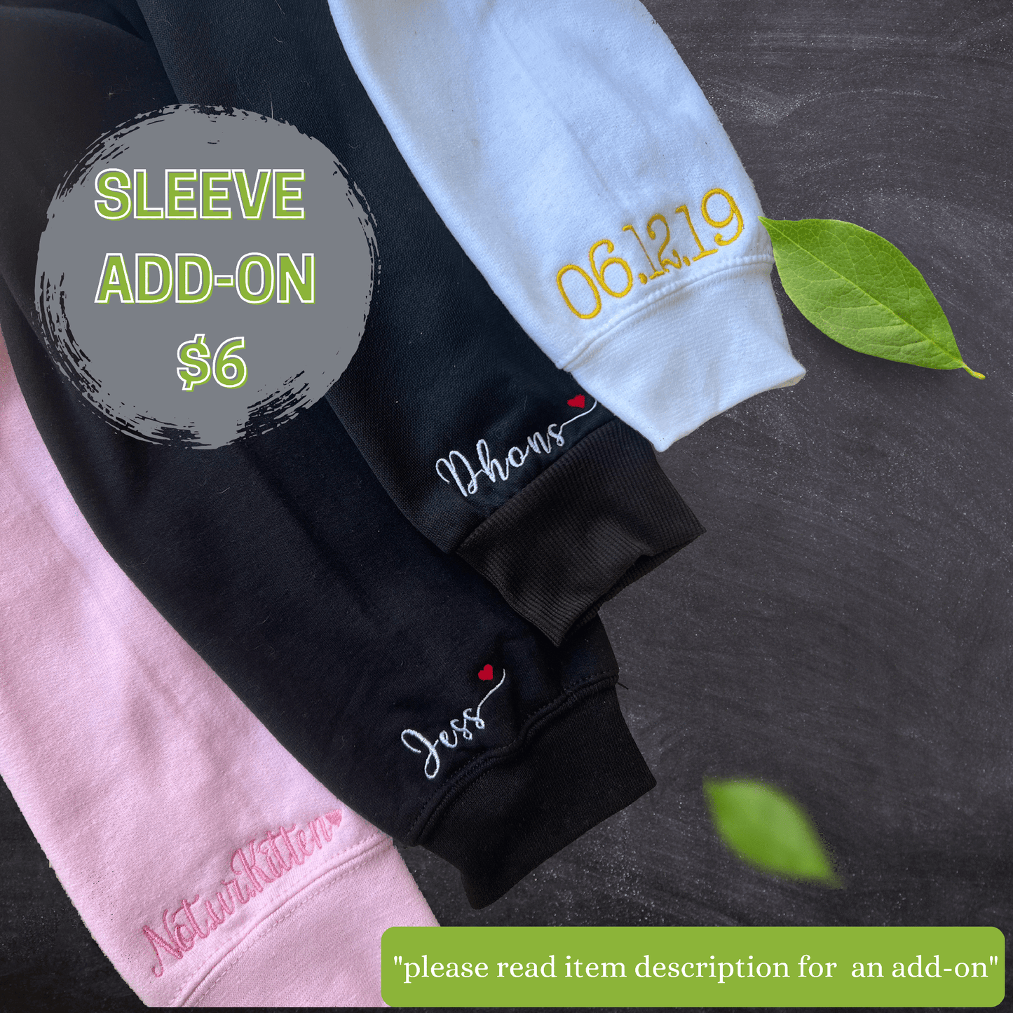Split Varsity Embroidered Sweatshirt / Graduation Sweatshirt