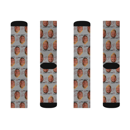 Custom Portrait Sublimation Socks, Personalized Photo Printed Crew Socks, Customized Family Portrait Gift, Custom Face Socks, Unique Photo