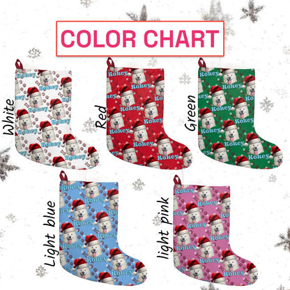 Personalized Picture Stockings, Home Decoration, Holiday Decor, Christmas Gifts, Custom Christmas Stockings