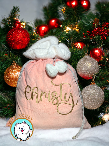 Personalized Velvet Santa Sack