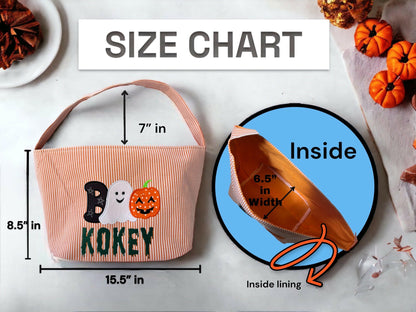 Personalized Halloween Candy Bucket with Applique