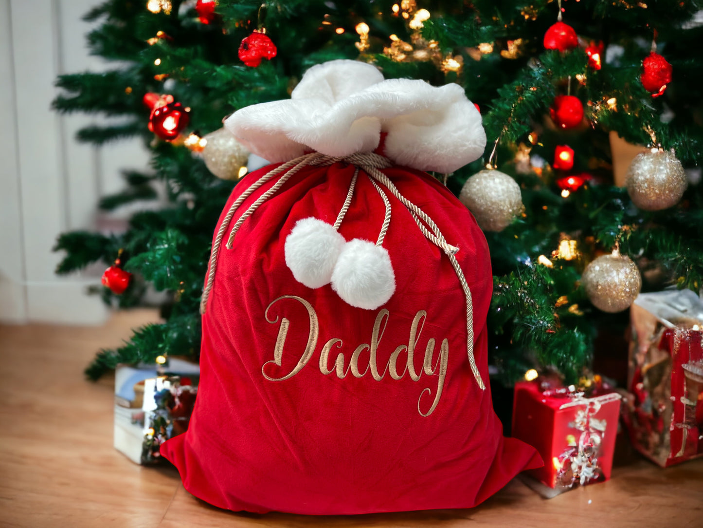 Personalized Velvet Santa Sack